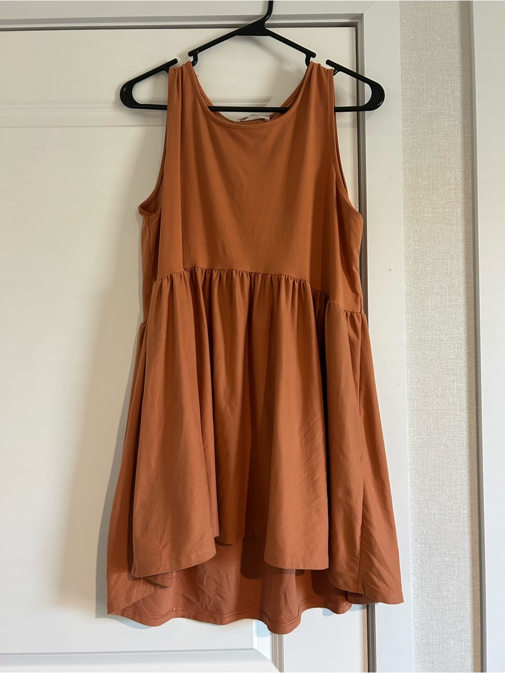 Zenana Outfitters Sleeveless High-Low Dress in Rust